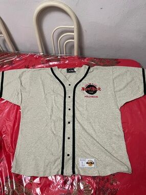 Vintage Hard Rock Cafe Hollywood “ save the planet” mens Sz L button down shirt